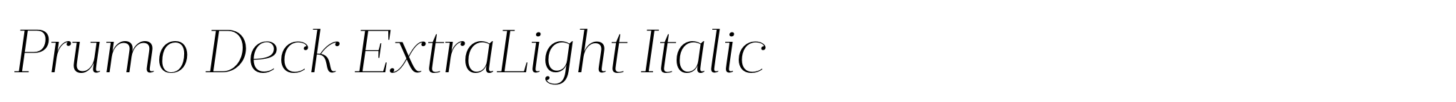Prumo Deck ExtraLight Italic image